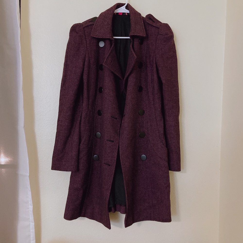 Betsey Johnson Puff Sleeve Coat